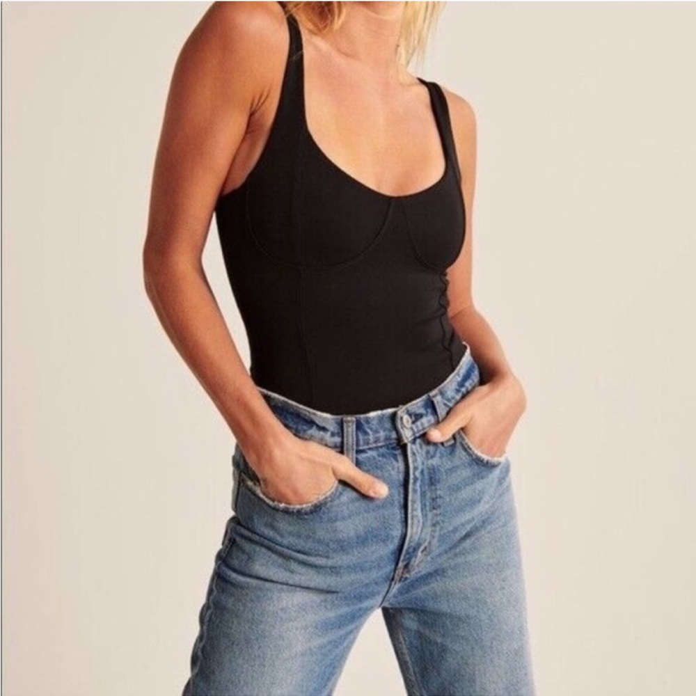 ABERCROMBIE & FITCH Seamless Fabric Corset Bodysuit